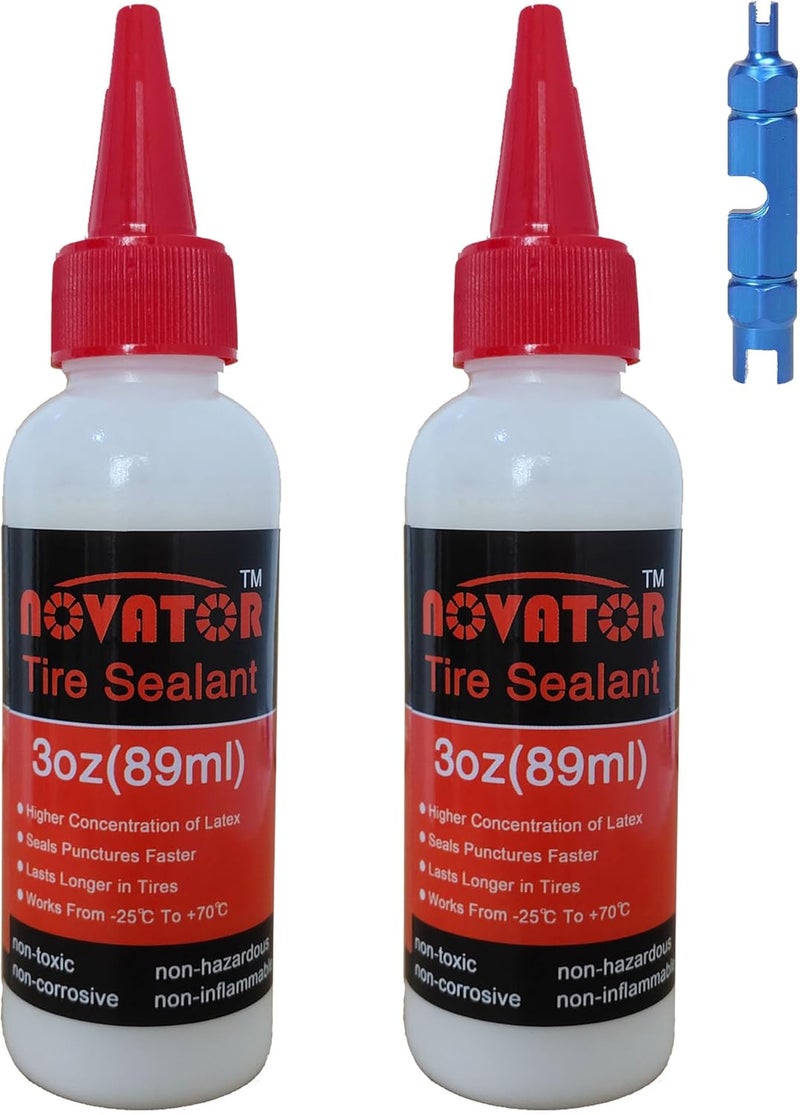 Novator Endurance Bike Tire Sealant for Tubeless, Tubulars, Tubes, Seals Faster, Lasts Longer, Micro-Fiber for MTB, Road, Gravel Bicycle Tires - Image 1